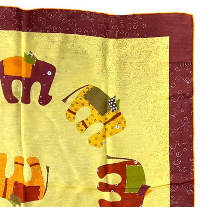 Hermes Scarf Carre 70 La Ronde Des Elephants Ronde Des Elephants Elephant Logo