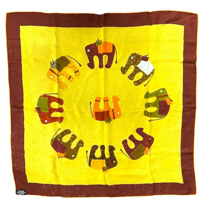 Hermes Scarf Carre 70 La Ronde Des Elephants Ronde Des Elephants Elephant Logo