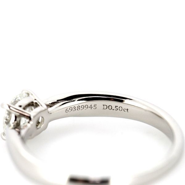 Tiffany & Co Harmony 050ct Diamond Ring H-vs1-3ex Pt950