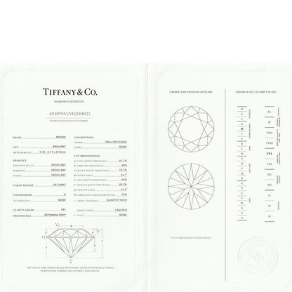 Tiffany & Co Harmony 050ct Diamond Ring H-vs1-3ex Pt950