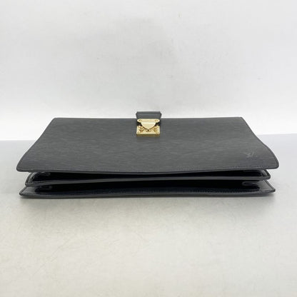 SALE Louis Vuitton Briefcase Epi Serviette Fermoire M54352 Noir Black Men's
