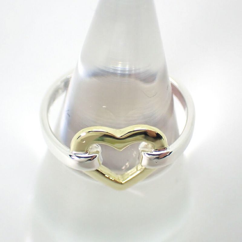 Tiffany & Co / 925 / 750yg / Heart / Ring / #8 / J86-12