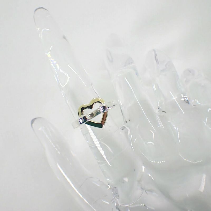 Tiffany & Co / 925 / 750yg / Heart / Ring / #8 / J86-12