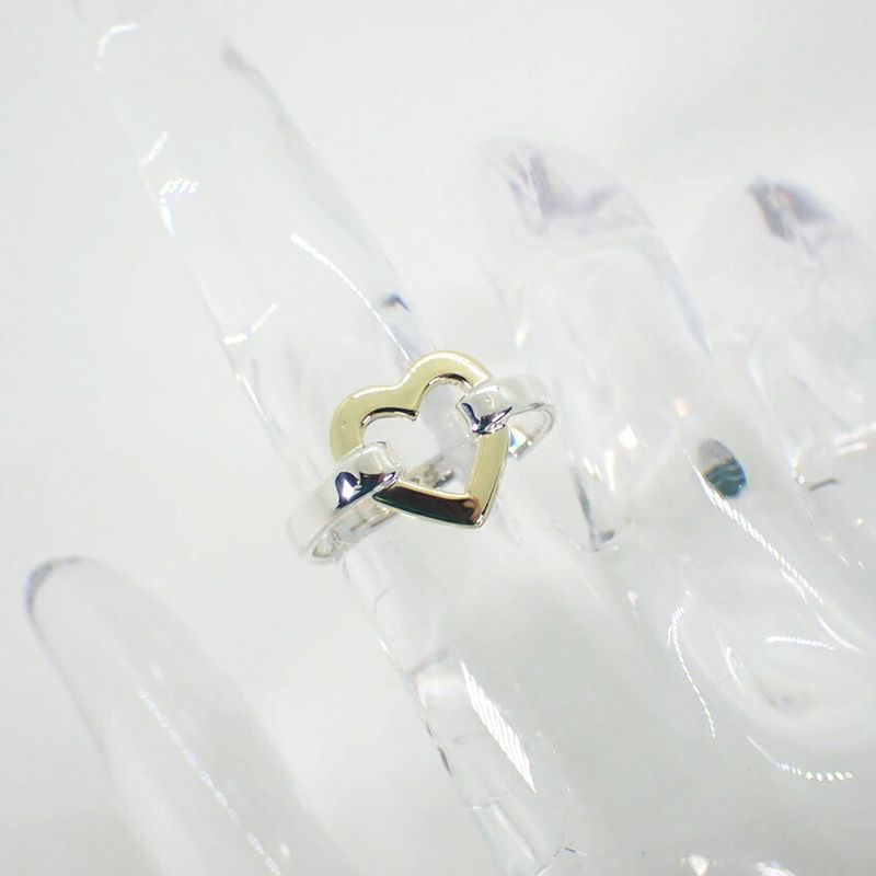 Tiffany & Co / 925 / 750yg / Heart / Ring / #8 / J86-12