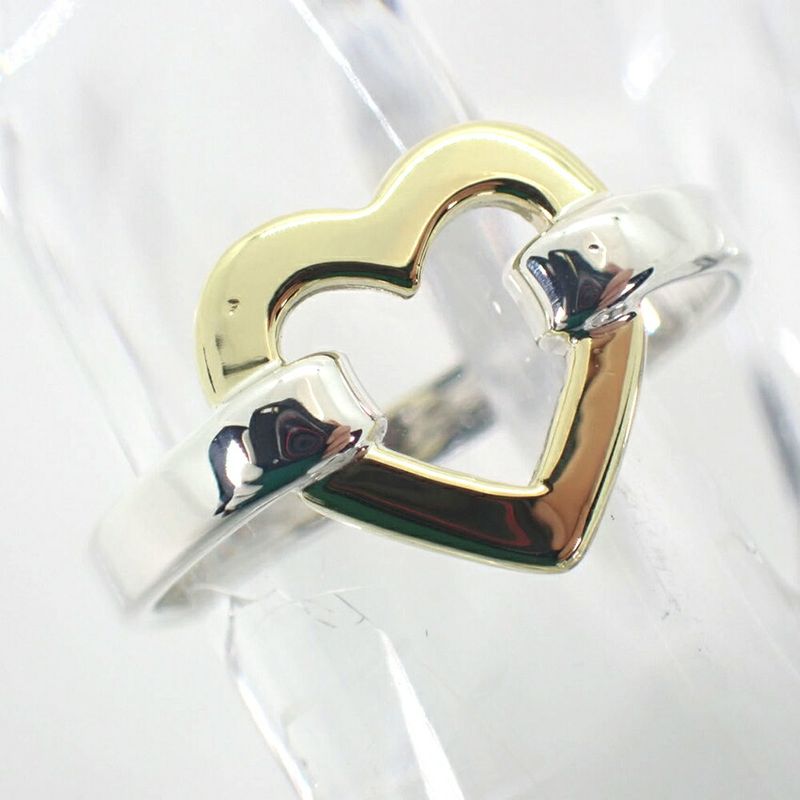 Tiffany & Co / 925 / 750yg / Heart / Ring / #8 / J86-12