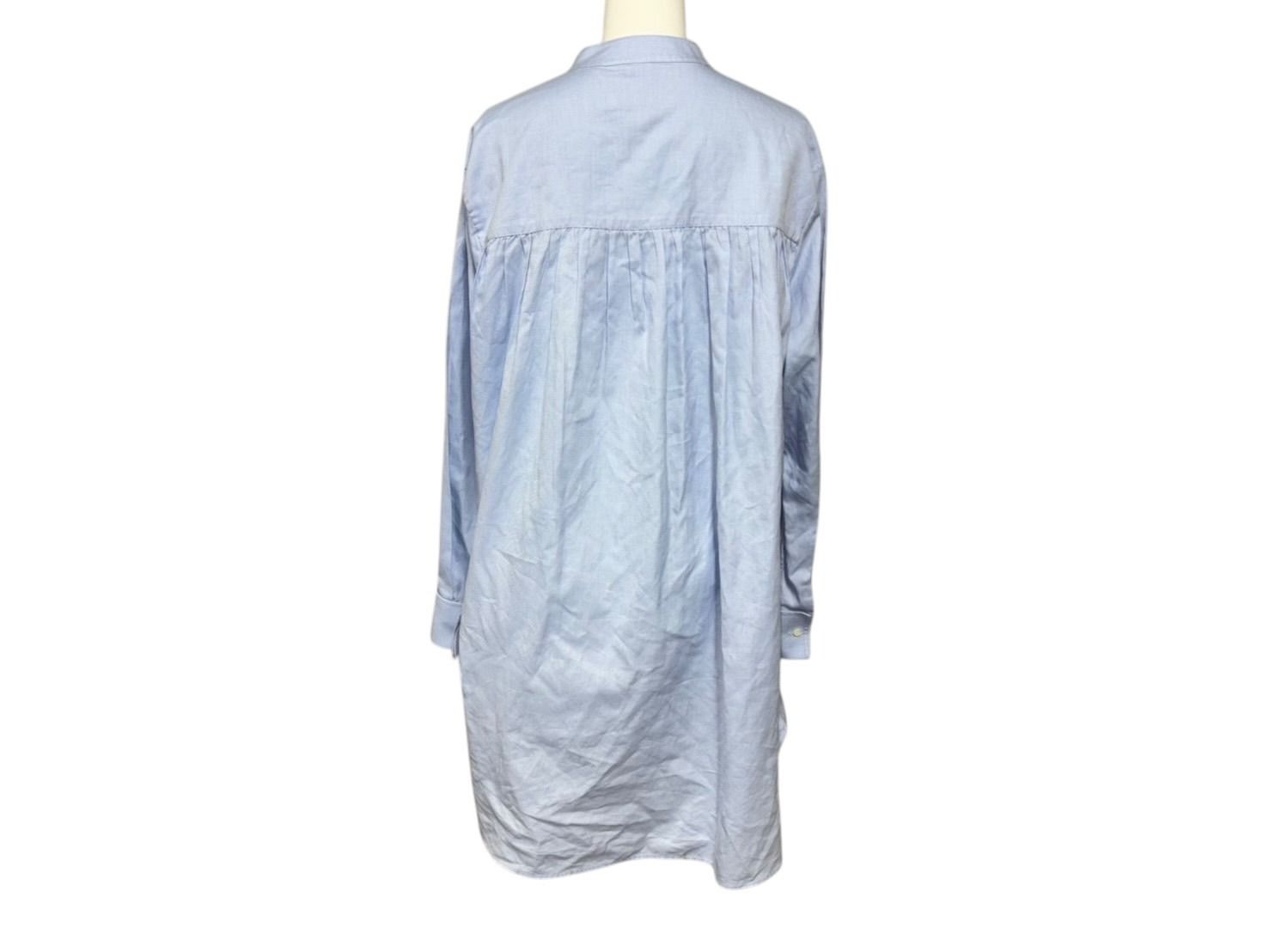 Dior Long Sleeve Dress Blue Cotton — view 2