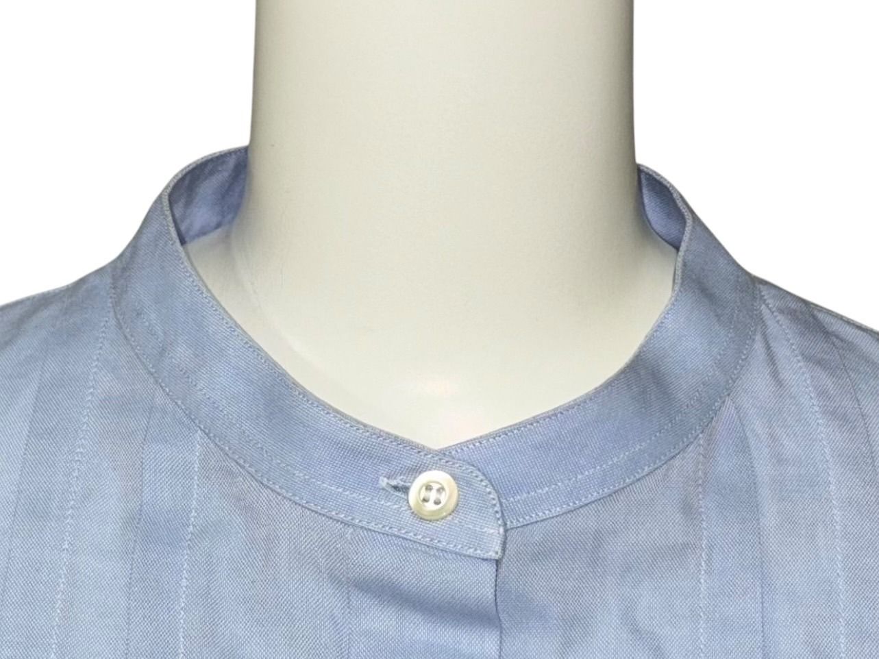 Dior Long Sleeve Dress Blue Cotton — view 4