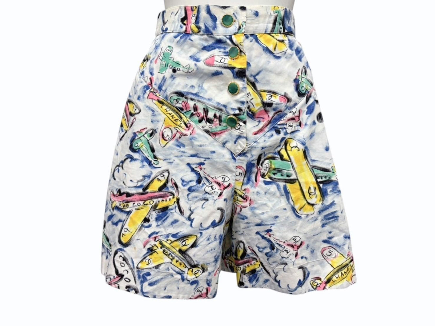 Chanel Shorts Air Line Airplane CC Logo Multicolor 16SS — view 2
