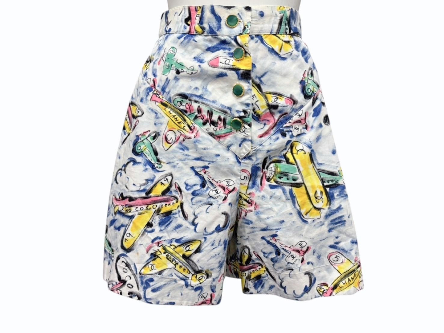 Chanel Shorts Air Line Airplane CC Logo Multicolor 16SS — view 2