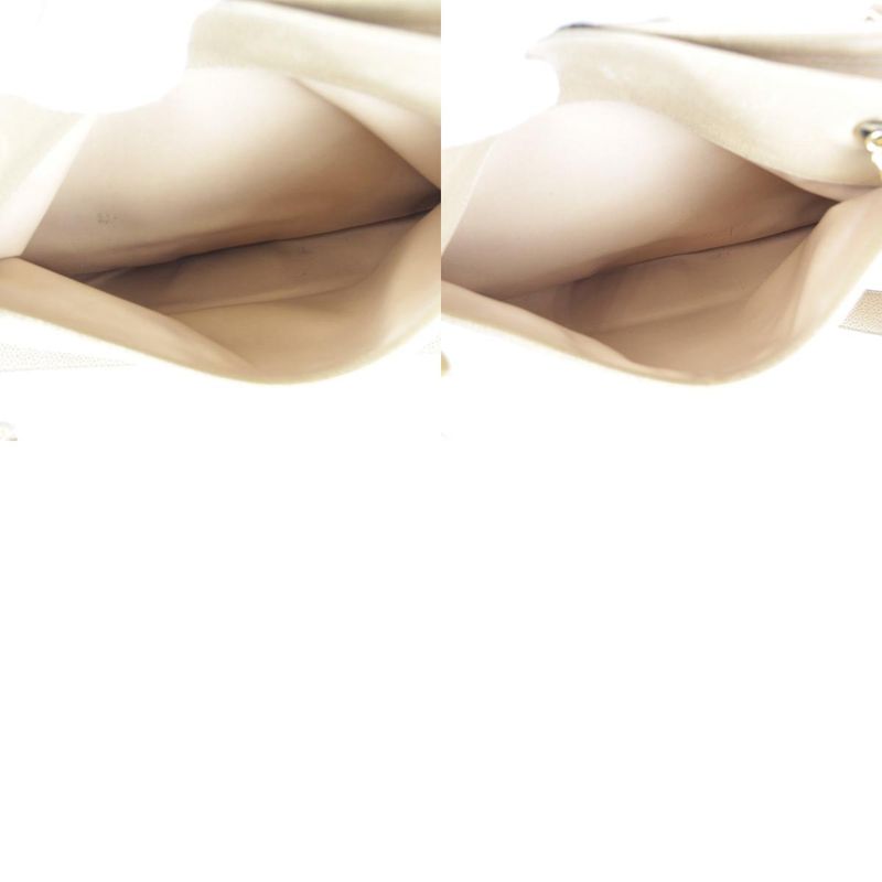 USED Chanel Triple Coco Chain Shoulder Bag Seal #3 Caviar Skin Beige Ladies