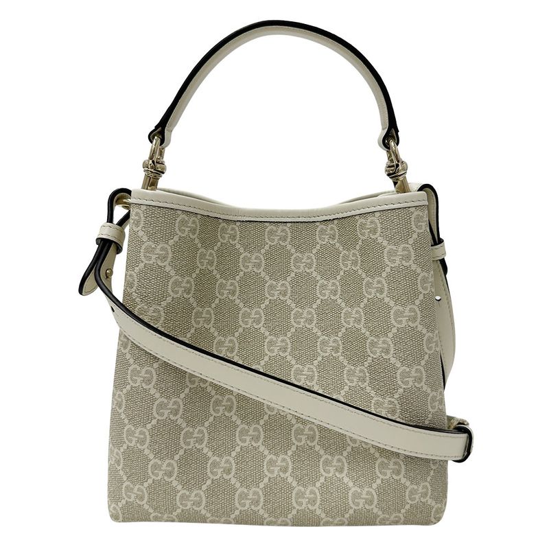 Gucci Bag Women's Brand GG Emblem Small Bucket Bag Handbag Shoulder Bag 2way