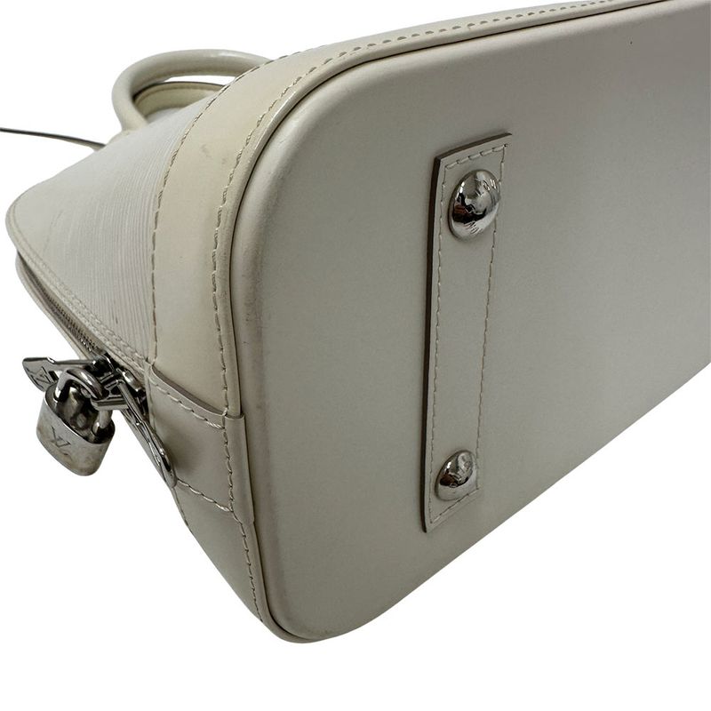 Louis Vuitton Bag Women's Branded Handbag Epi Leather Alma Ivoire M4030j White