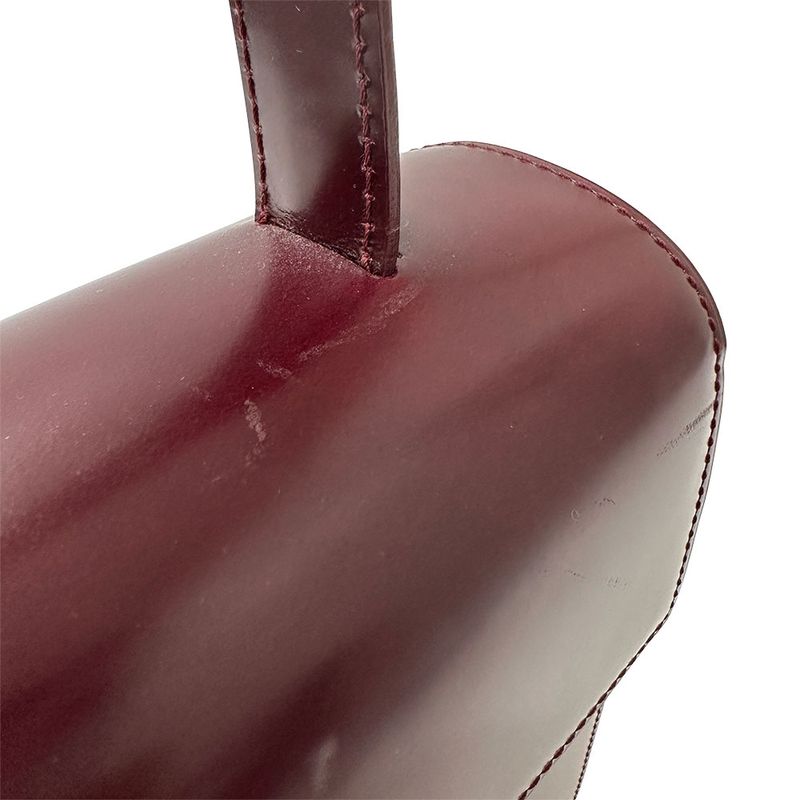 Cartier Bag Women's Brand Handbag Patent Leather Panther Bordeaux Stylish