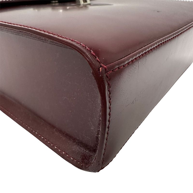 Cartier Bag Women's Brand Handbag Patent Leather Panther Bordeaux Stylish