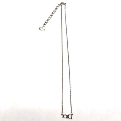 Christian Dior Necklace Logo Silver Ladies Accessories Pre-Owned 006480
