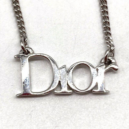 Christian Dior Necklace Logo Silver Ladies Accessories Pre-Owned 006480
