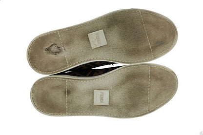 Fendi Zucca Pattern FF Logo Canvas Leather Low Cut Sneakers 1258 7E Brown Black