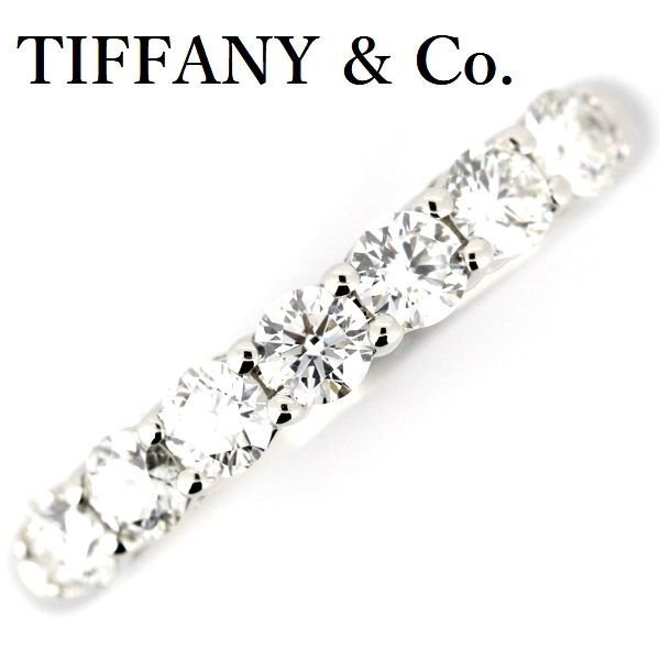 Tiffany & Co Embrace Band Ring Diamond 7P 9 Pt950