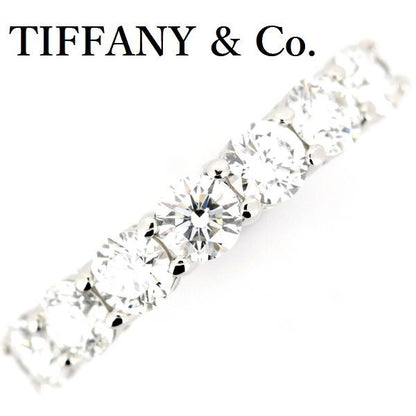 Tiffany & Co Embrace Band Ring With Diamonds 7P 34mm (013in) Pt950 Size 65