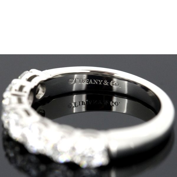 Tiffany & Co Embrace Band Ring With Diamonds 7P 34mm (013in) Pt950 Size 65