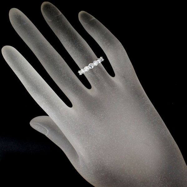 Tiffany & Co Embrace Band Ring With Diamonds 7P 34mm (013in) Pt950 Size 65