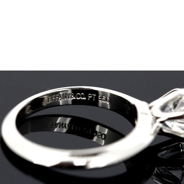 Tiffany & Co Solitaire 072ct Diamond Ring F-vs2 Pt950