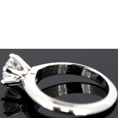Tiffany & Co Solitaire 072ct Diamond Ring F-vs2 Pt950