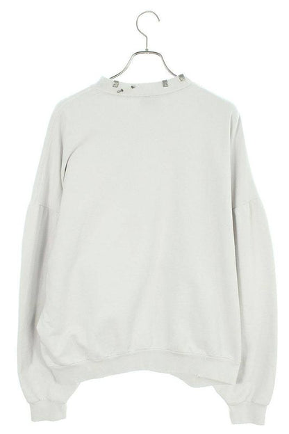 Balenciaga 23AW 762718 Tpvd9 Earrings Crew Neck Vintage Finish Sweatshirt Men's