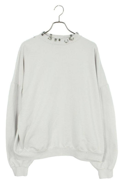 Balenciaga 23AW 762718 Tpvd9 Earrings Crew Neck Vintage Finish Sweatshirt Men's