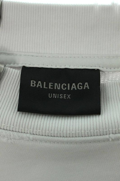 Balenciaga 23AW 762718 Tpvd9 Earrings Crew Neck Vintage Finish Sweatshirt Men's
