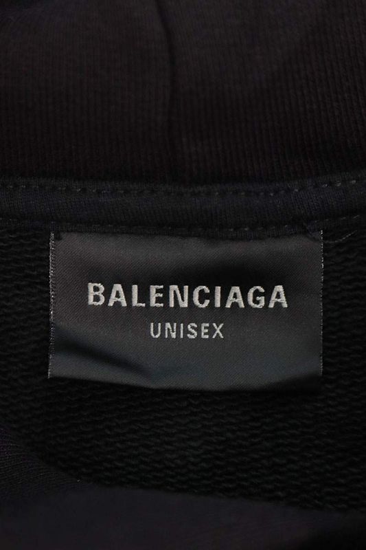 Balenciaga 24AW 767877 Tqvt3 Metal BB Stencil Pullover Hoodie Men's S