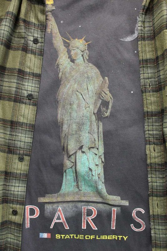 Balenciaga 24AW 794656 Tqm20 Checked Layered Oversized Long Sleeve Shirt Men 1