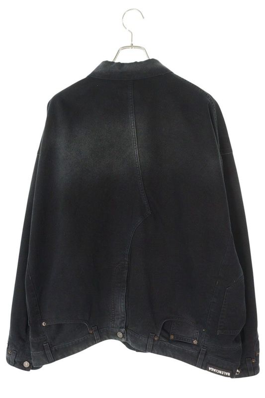 Balenciaga 23AW 767943 Tnw11 Denim Reconstructed Oversized Denim Jacket Men's M