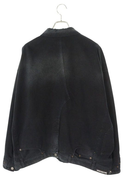 Balenciaga 23AW 767943 Tnw11 Denim Reconstructed Oversized Denim Jacket Men's M