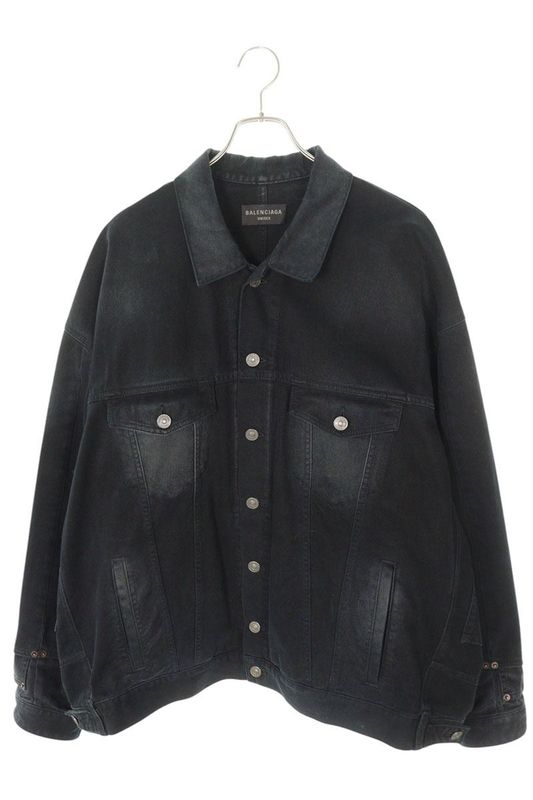 Balenciaga 23AW 767943 Tnw11 Denim Reconstructed Oversized Denim Jacket Men's M