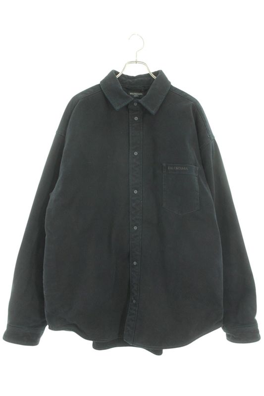 Balenciaga 719305 Tnw11 Oversized Logo Embroidery Denim Jacket Men's L