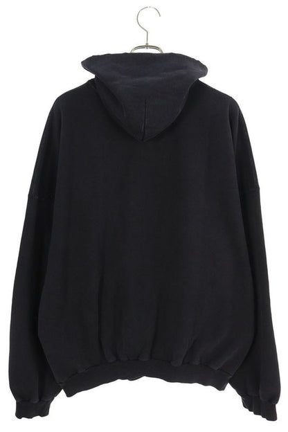 Balenciaga 25SS 803265 Trvs9 Damaged Logo Pullover Hoodie Men's XS