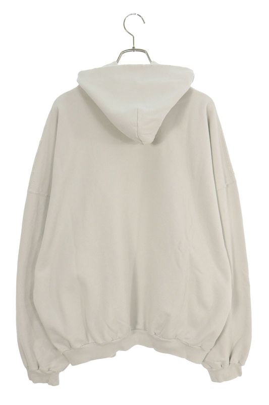 Balenciaga 25SS 803265 Trvs9 Damaged Logo Pullover Hoodie Men's XS