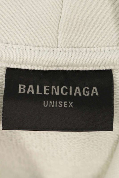 Balenciaga 25SS 803265 Trvs9 Damaged Logo Pullover Hoodie Men's XS