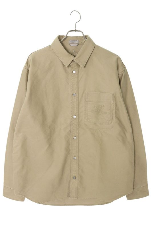 Dior 593d595a3021 Logo Embroidered Long Sleeve Shirt Men 39