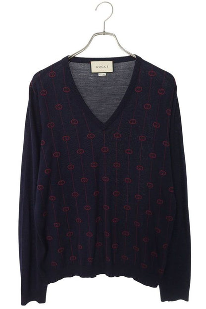 Gucci 576902 Xkaum GG Pattern Knit Men's L