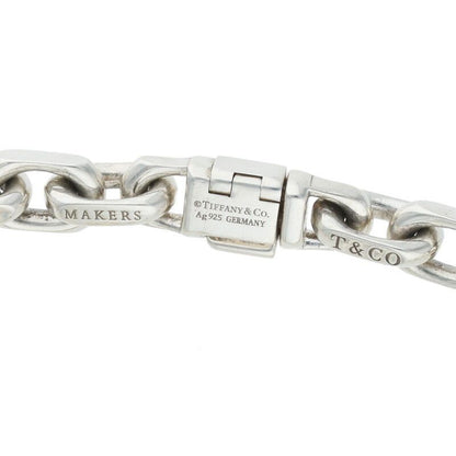 Tiffany & Co Makers 18K Combination Narrow Chain Silver Bracelet Men's
