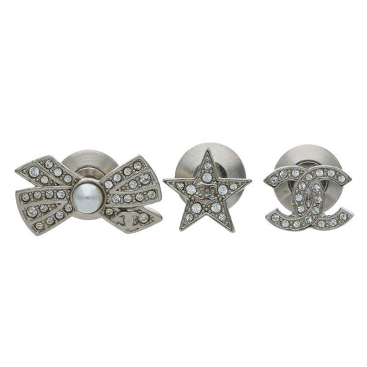 Chanel A22 Coco Mark 3-piece Stone Brooch Men's