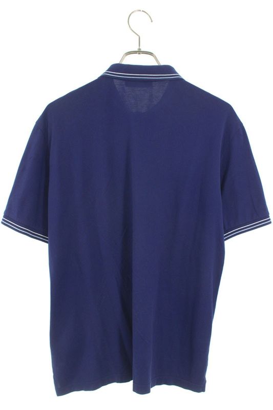 Prada Ujn765 Logo Embroidered Cotton Short Sleeve Polo Shirt Men's L