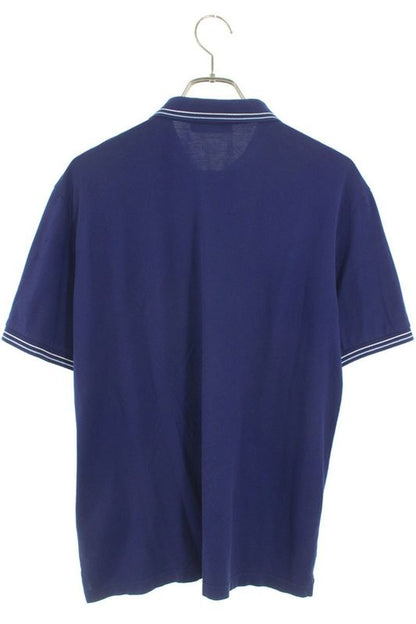 Prada Ujn765 Logo Embroidered Cotton Short Sleeve Polo Shirt Men's L