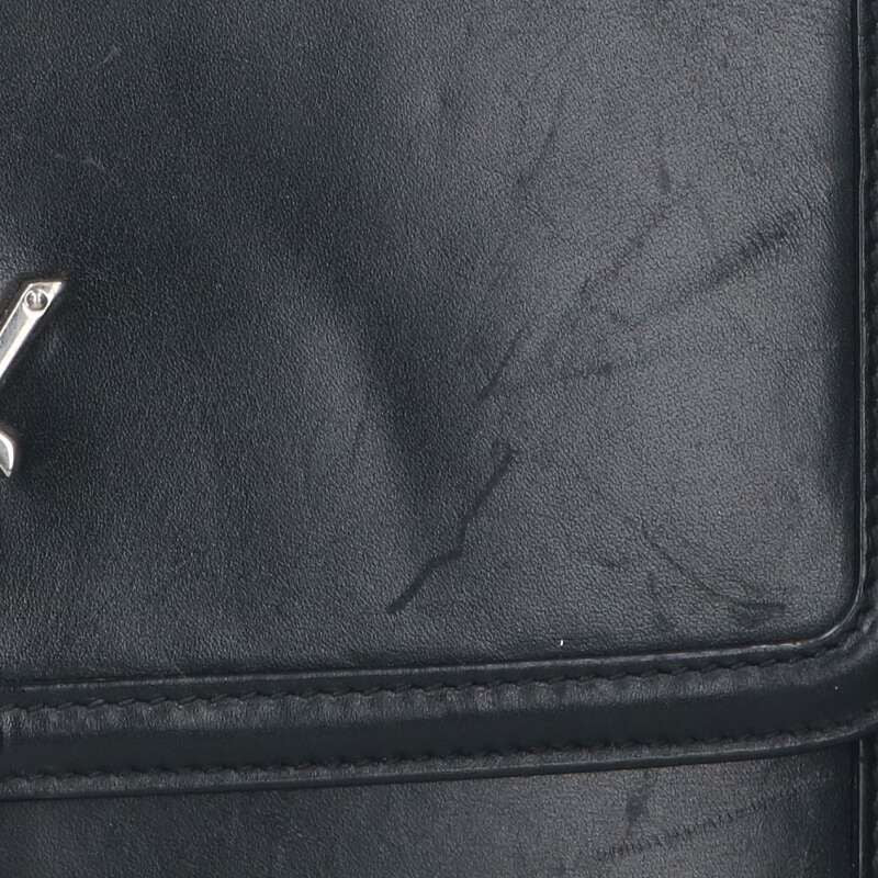 Saint Laurent Paris Solferino Cassandra Logo Calf Leather Flap Shoulder Bag