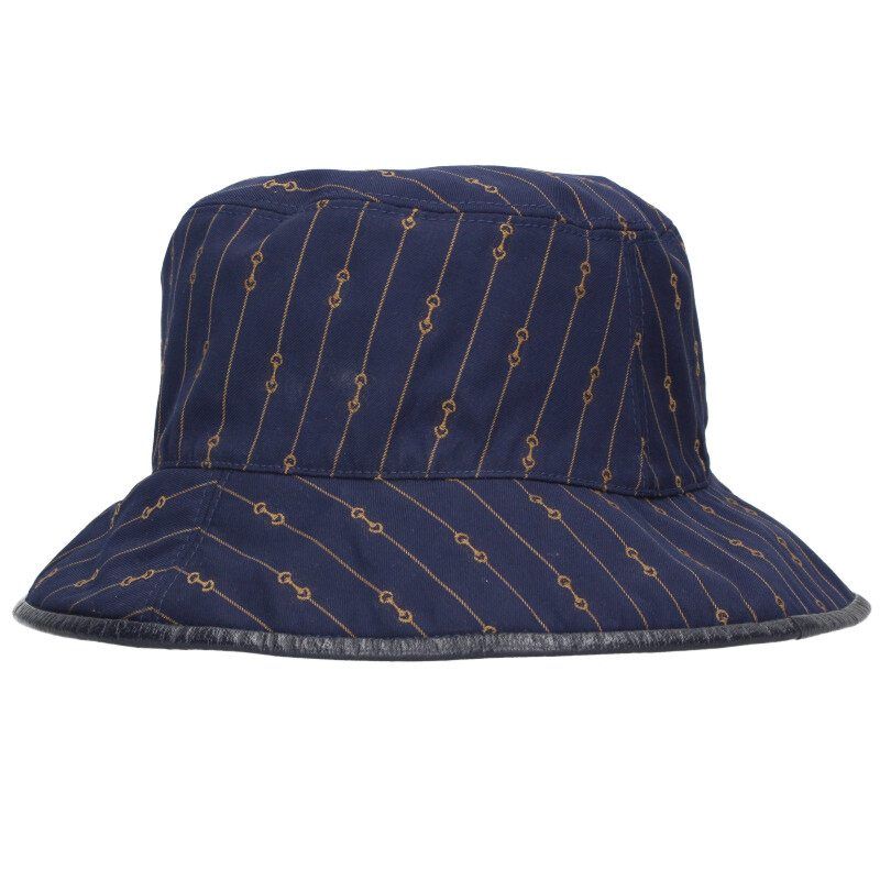 Gucci 700851 GG Canvas Horsebit Reversible Bucket Hat Men's