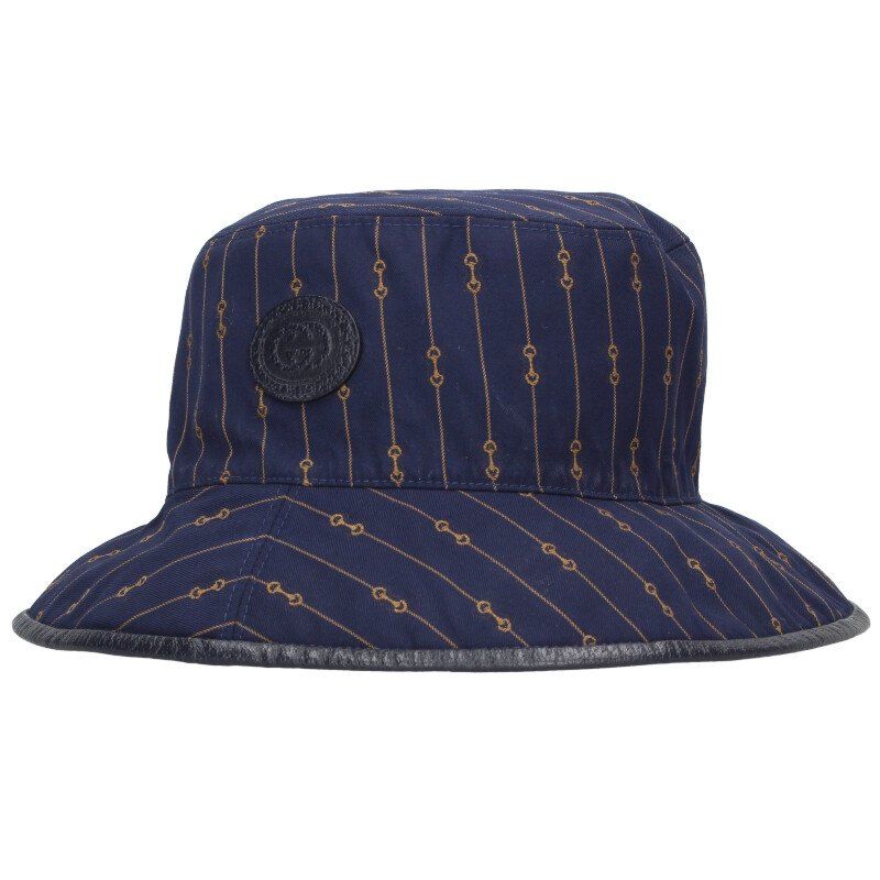 Gucci 700851 GG Canvas Horsebit Reversible Bucket Hat Men's