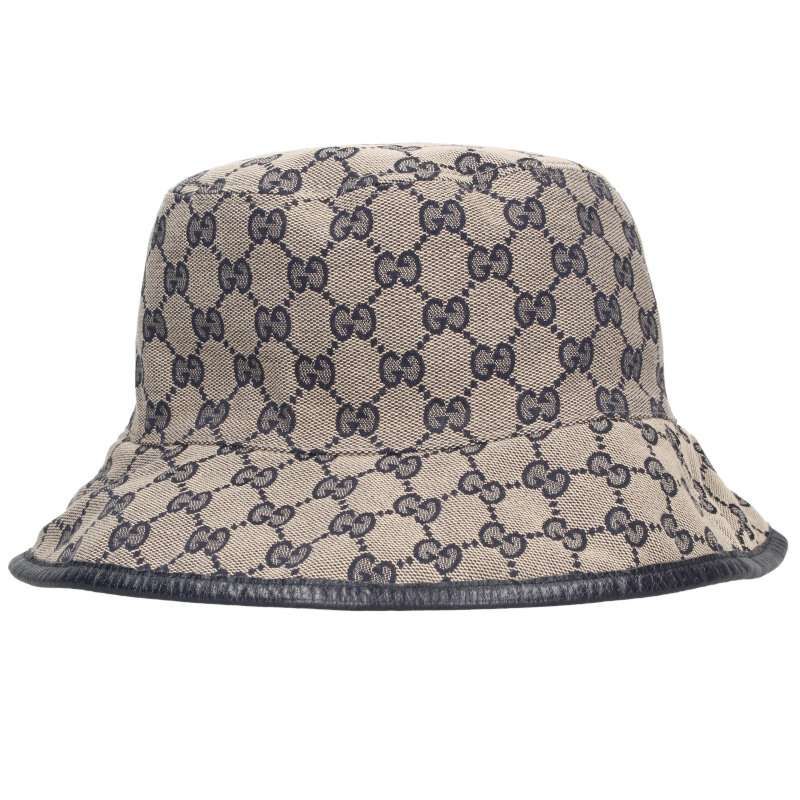 Gucci 700851 GG Canvas Horsebit Reversible Bucket Hat Men's