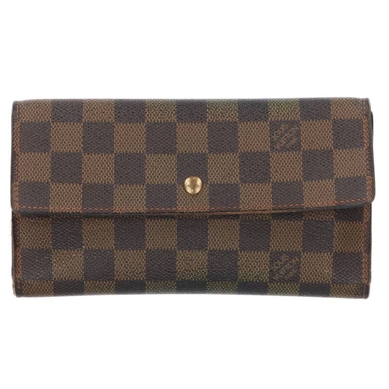 Louis Vuitton N61217 Portefeuille International Damier Trifold Long Wallet For